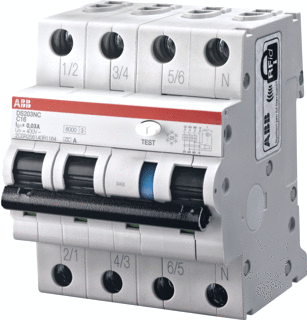 ABB System pro M compact DS Aardlekautomaat 3P+N 16A 30mA