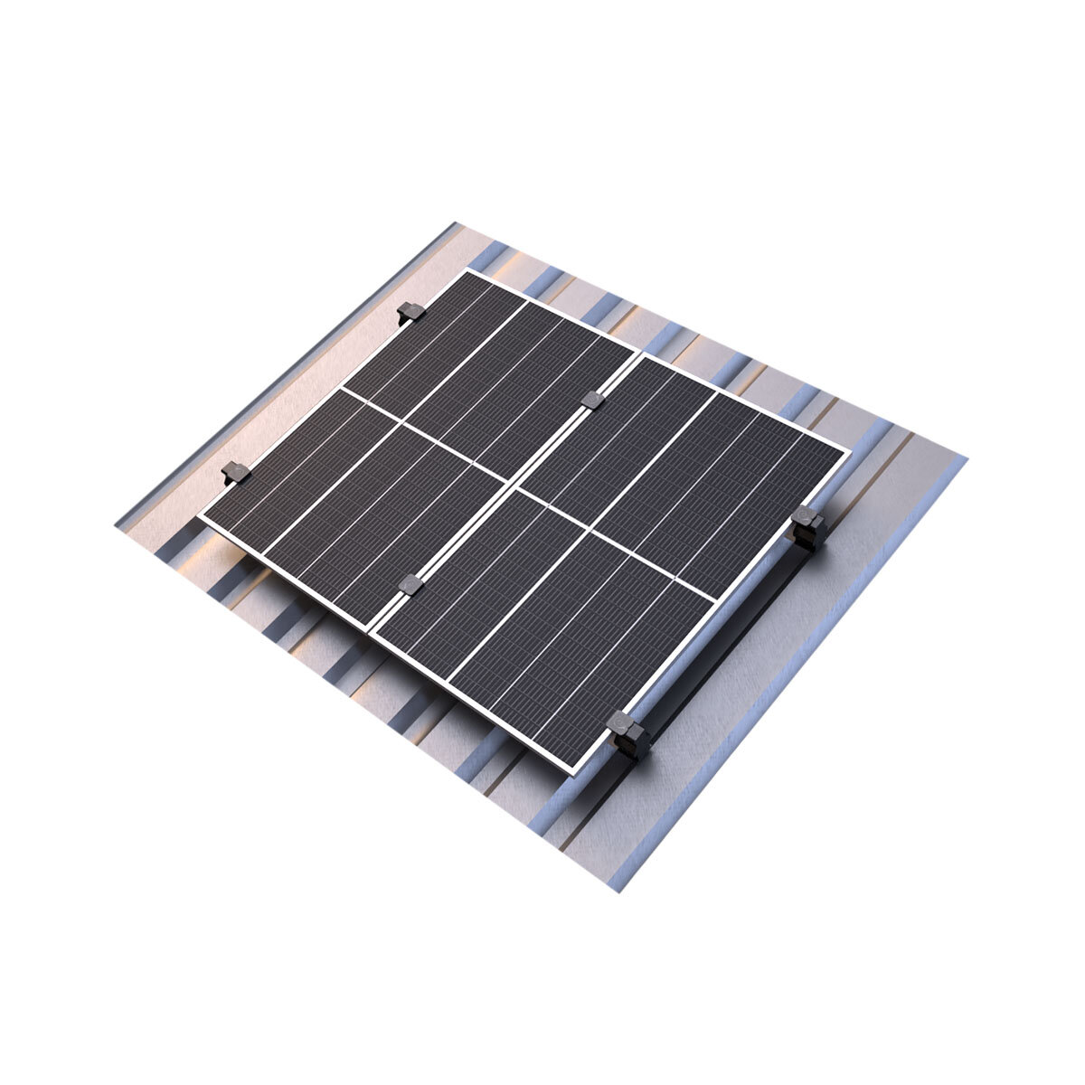 Plug &amp; Play Solar set 2 panelen 800 Watt - Portrait Staaldak 1x2