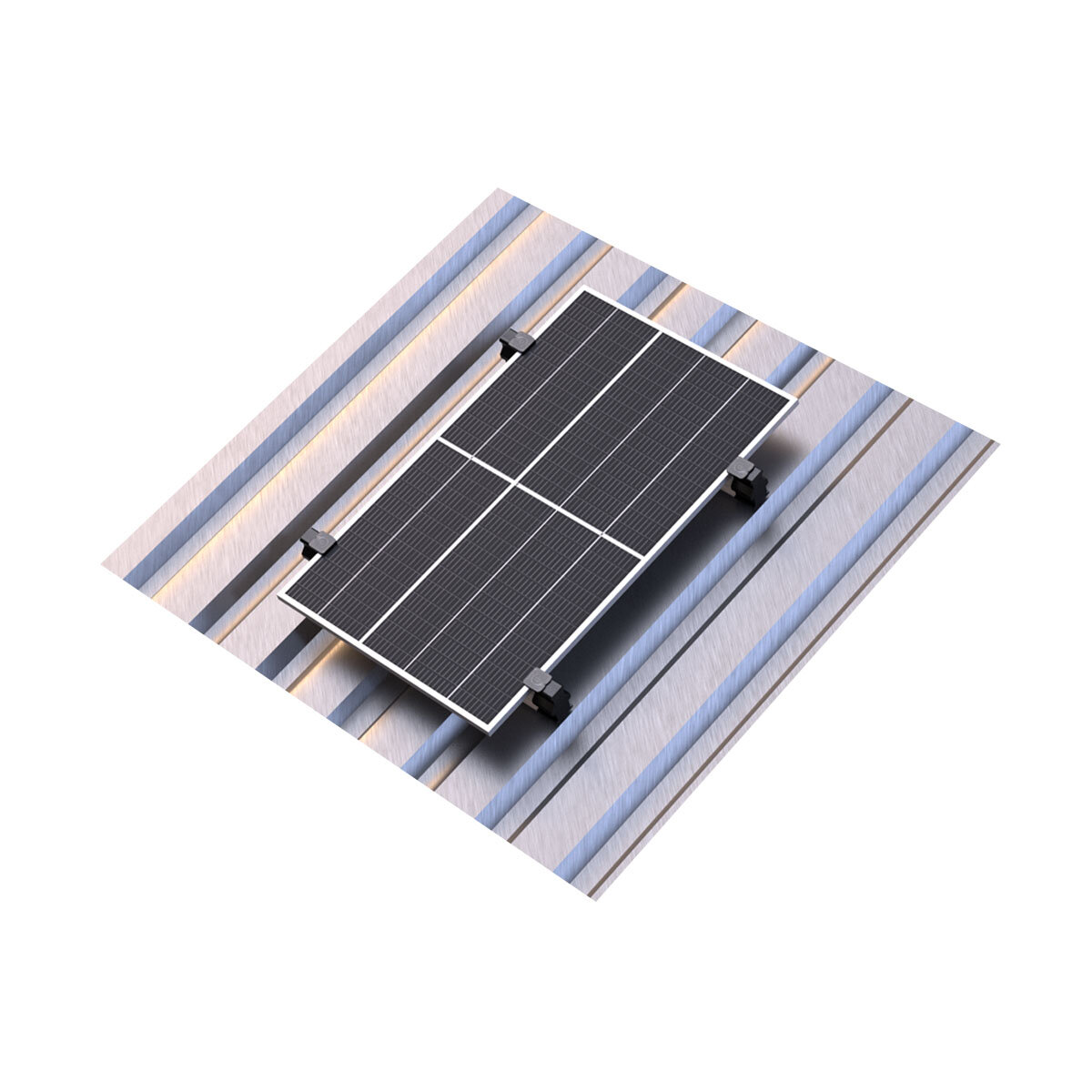 Plug &amp; Play Solarset - 1 paneel 400 Watt - Portait Staaldak