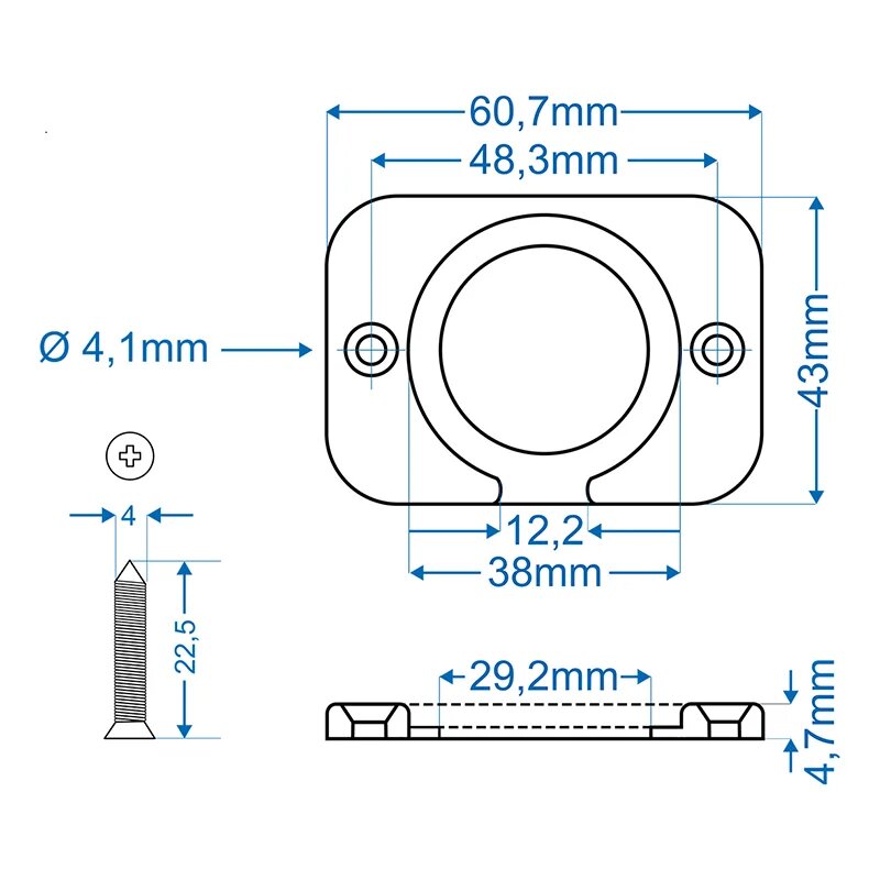 Pro Plus Inbouw- / installatieframe enkelvoudig