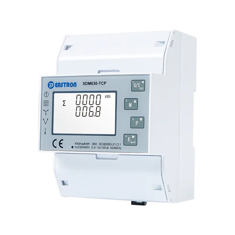Eastron SDM630-TCP, 3 Fase kWh meter met Modbus TCP over ethernet