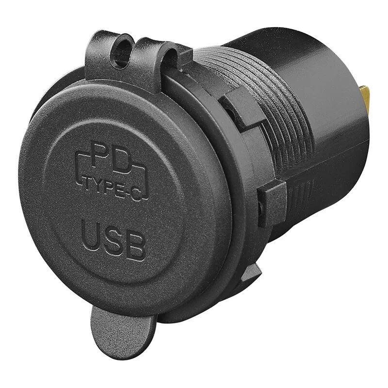 USB snellader 30W inbouw 2-weg 12/24V 3A USB type C