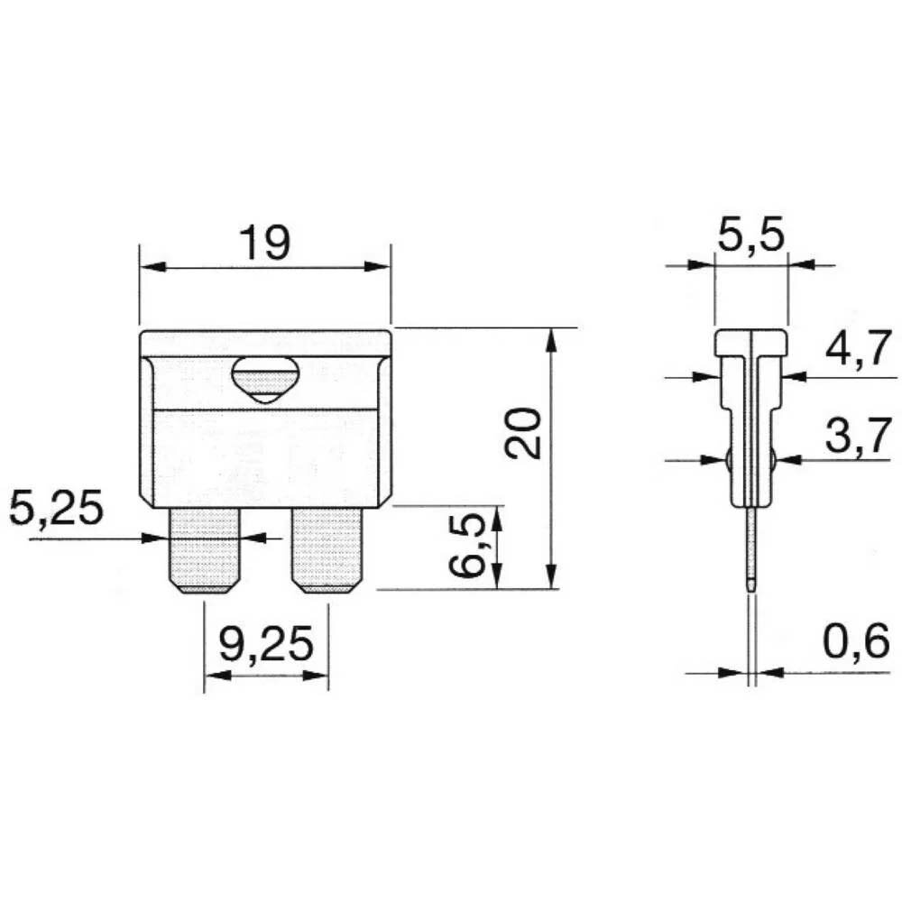 MTA steekzekeringen 25A Wit (10 stuks)