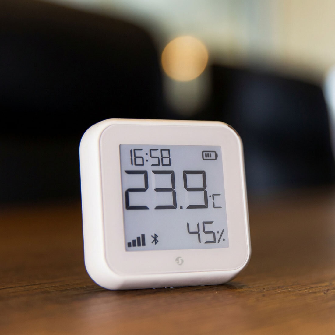 Shelly WiFi Temperatuur &amp; Luchtvochtigheidssensor Gen3 met E-ink display