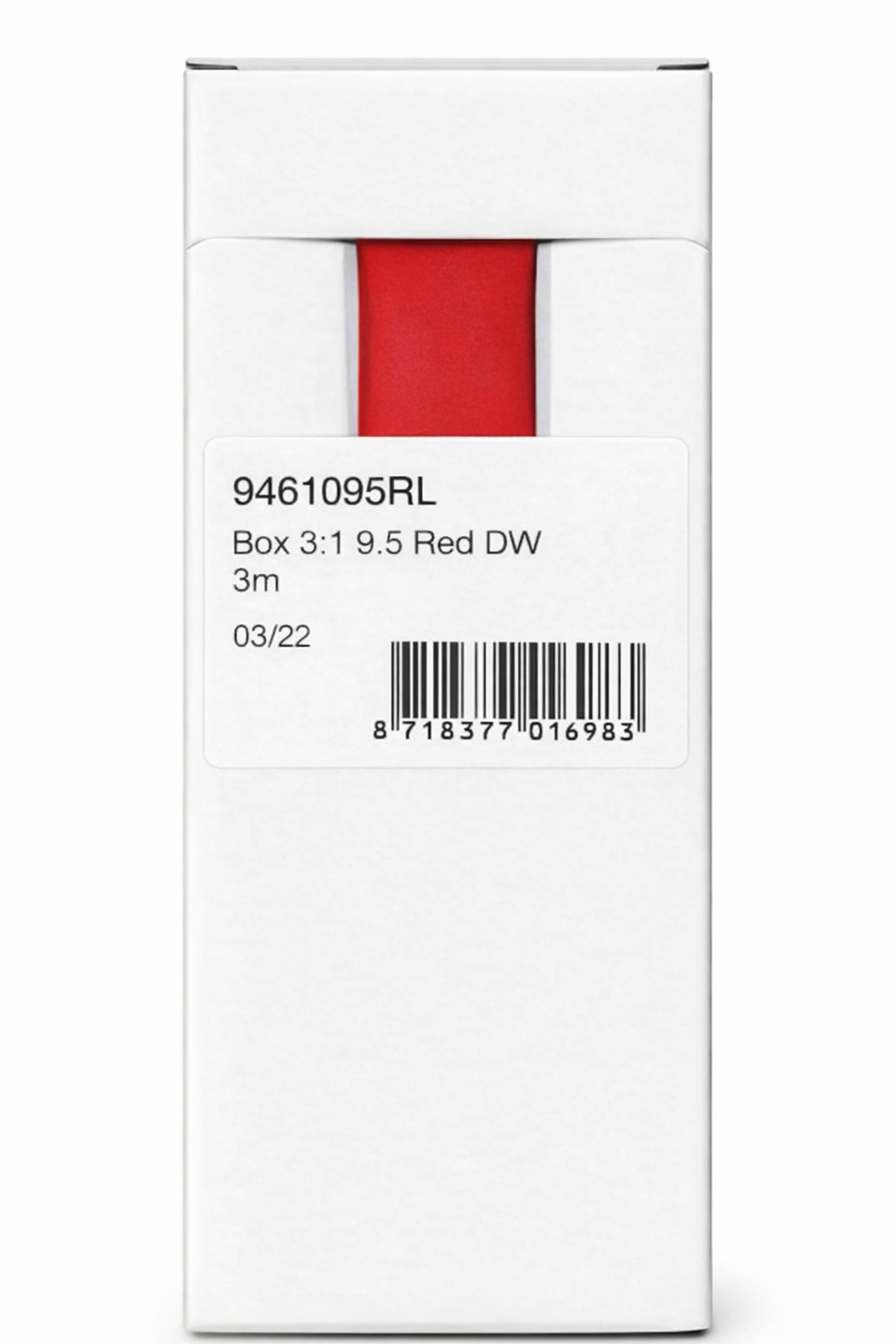 Krimpkous met lijmlaag rood 3,2mm 3:1 UV bestendig - 5 meter in box