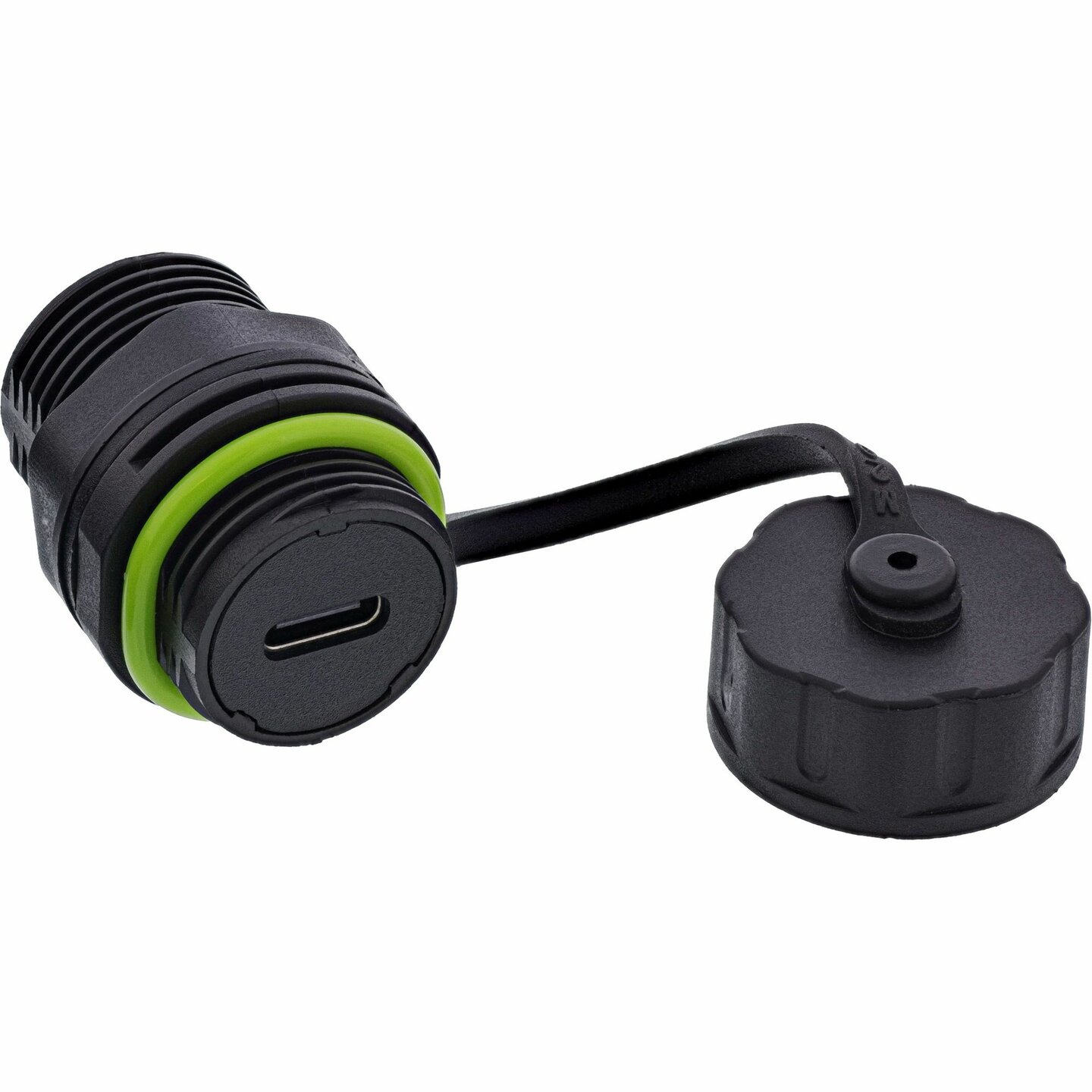 USB-C koppeling voor inbouw, IP68, afgeschermd, 2 x USB-C