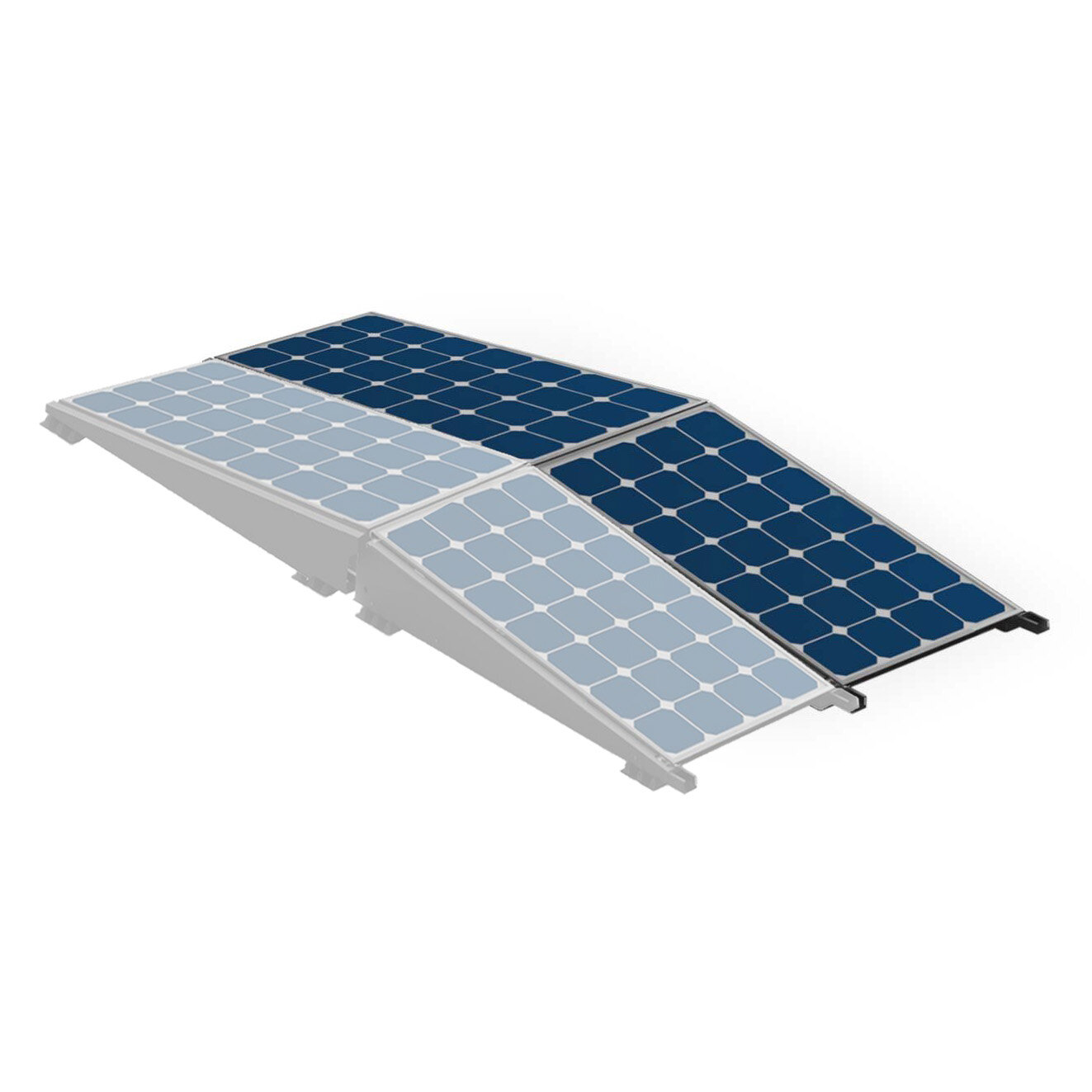 Blubase Connect Portrait Uitbreidingsset Oost-West (2 Zonnepanelen)