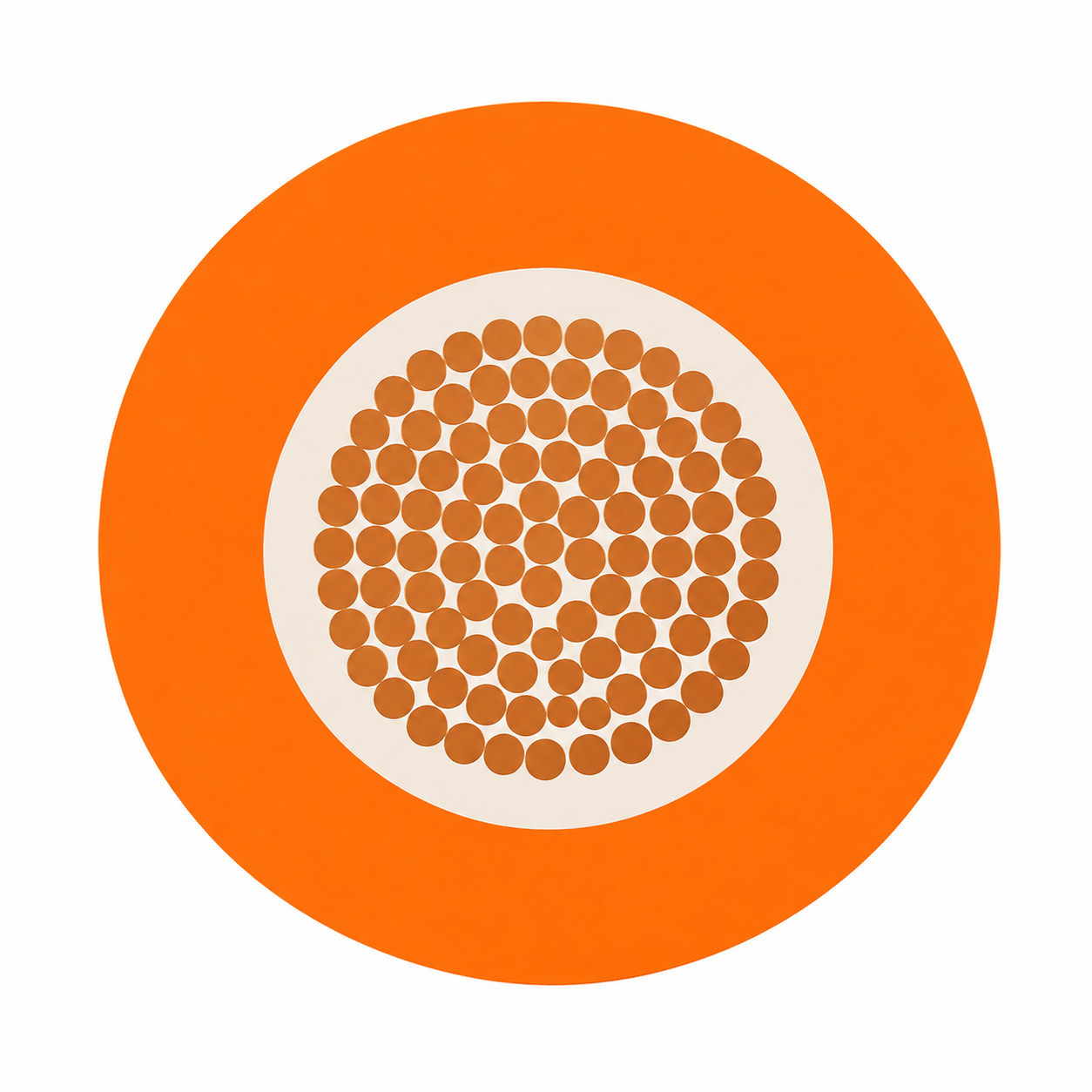 Accukabel dubbel ge&iuml;soleerd 1 x 50mm2 oranje - haspel 50 meter