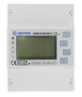Eastron SDM630-Modbus MID, 3 Fase kWh meter met Modbus