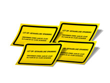 PV Sticker Omvormer NEN1010 - LET OP: Gevaarlijke spanning (per stuk)