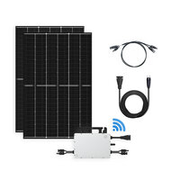 Plug &amp; Play Solar set 2 panelen 800 Watt - Portait Platdak 1x2