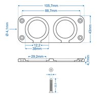 Pro Plus Inbouw- / installatieframe tweevoudig