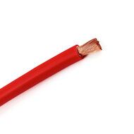 Accukabel dubbel ge&iuml;soleerd 1 x 10mm2 rood - per meter