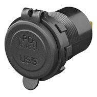 USB snellader 30W inbouw 2-weg 12/24V 3A USB type C