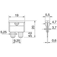 MTA steekzekeringen 25A Wit (10 stuks)