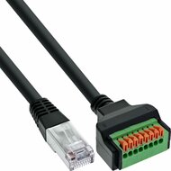 RJ45 Plug met 15 cm Kabel naar 8-polig Push-in Klemmenblok voor UTP (8P8C)