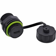 USB-C koppeling voor inbouw, IP68, afgeschermd, 2 x USB-C