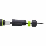 USB-A koppeling voor inbouw, kort model, IP68, afgeschermd, 2 x USB-A