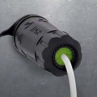 USB-C koppeling voor inbouw, kort model, IP68, afgeschermd, 2 x USB-C