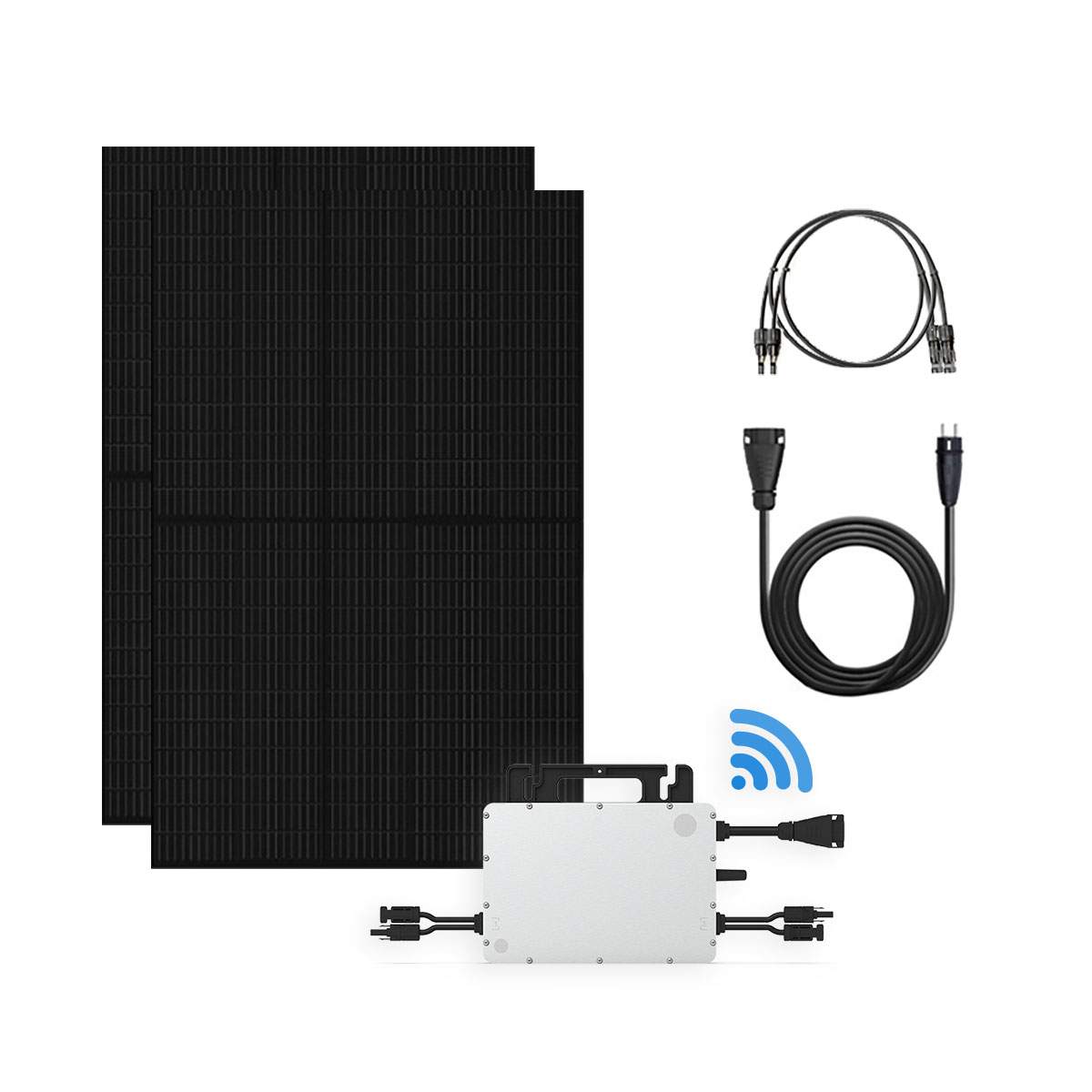 Plug & Play Solar Set 2 - Zonnepanelen met Stekker - 800 Watt - Full Black - Met Wi-Fi Monitoring