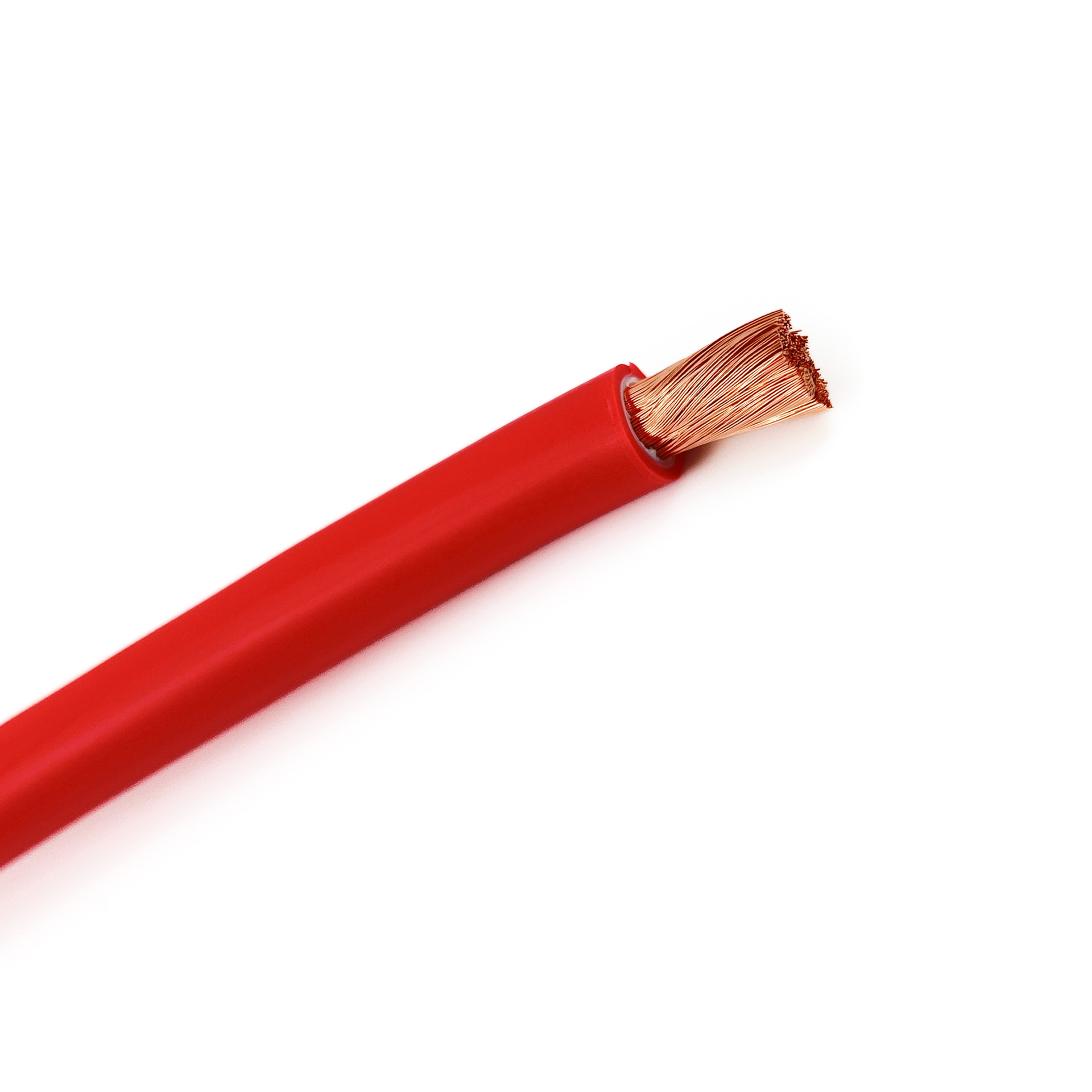 Accukabel dubbel geïsoleerd 1 x 10mm2 rood - per meter