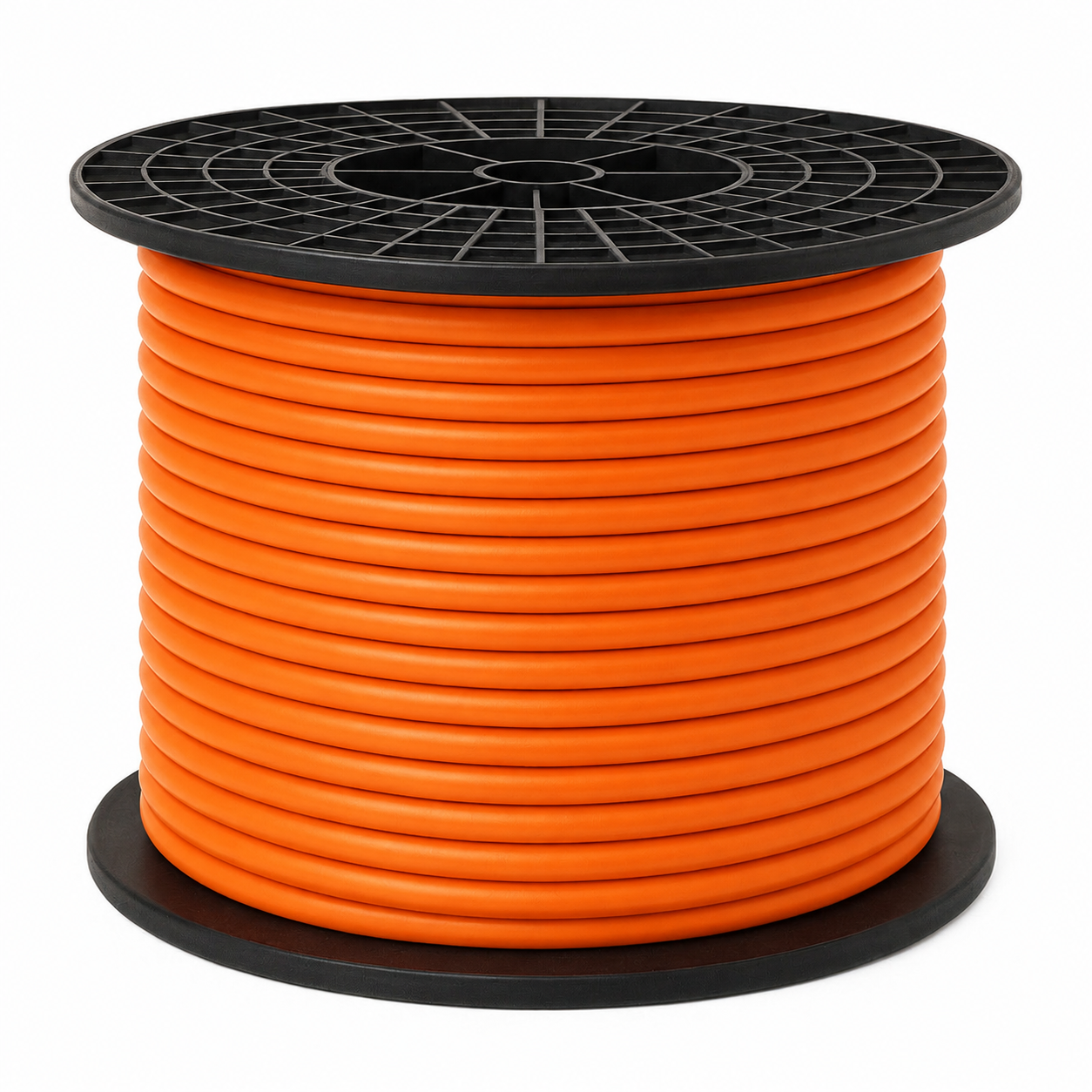 Accukabel dubbel ge&iuml;soleerd 1 x 25mm2 oranje - haspel 50 meter