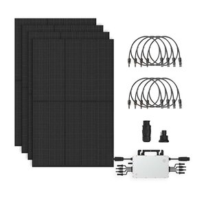 Zonnepanelen Set 4 Panelen - 1500 Watt - Full Black