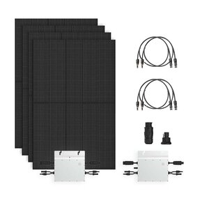 Zonnepanelen Set 2 x 2 Panelen - 1600 Watt - Full Black