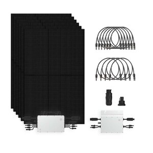 Zonnepanelen Set 6 Panelen - 2300 Watt - Full Black
