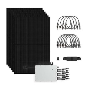 Zonnepanelen Set 6 Panelen 3 Fase - 2250 Watt - Full Black