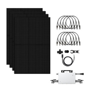 Solarpanel-Set 4 Panels – 1700 Watt -Full Black Glas/Glas