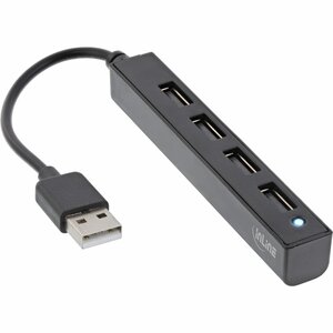 USB-Hub 4 Ports USB 2.0 15 cm Kabel schwarz