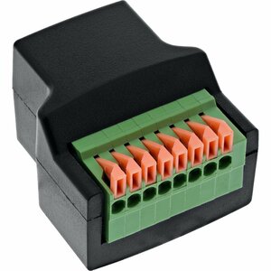RJ45-Bus-Adapter auf 8-poligen Push-in-Klemmenblock für UTP (8P8C)